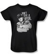 Three Stooges Ladies Shirt Give A Nyuk Black Tee T-Shirt