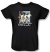 Three Stooges Ladies Shirt Knuckleheads On Vacation Black Tee T-Shirt