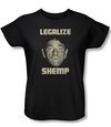 Three Stooges Ladies Shirt Legalize Shemp Black Tee T-Shirt