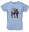 Three Stooges Ladies Shirt Sexy Light Blue Tee T-Shirt