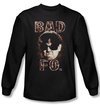 Three Stooges Shirt Bad Moe Fo Funny Adult Black Long Sleeve T-Shirt