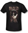 Three Stooges Shirt Bad Moe Fo Funny Adult Black Slim Fit Tee T-Shirt