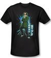 Three Stooges Shirt Funny Larry Style Adult Black Slim Fit Tee