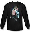 Three Stooges Shirt Funny Moe Style Adult Black Long Sleeve Tee