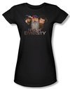 Three Stooges Shirt Juniors NYUK Dynasty Black Tee T-Shirt