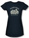 Three Stooges Shirt Juniors Without Cents Navy Tee T-Shirt