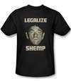 Three Stooges Shirt Legalize Shemp Adult Black Tee T-Shirt