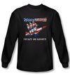 Three Stooges Shirt Mission Accomplished Royal Long Sleeve Tee T-Shirt