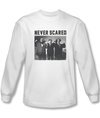 Three Stooges Shirt Never Scared White Long Sleeve Tee T-Shirt