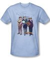 Three Stooges Shirt Sexy Adult Heather Light Blue Tee T-Shirt