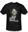 Three Stooges Shirt Shemp Happens Adult Black Tee T-Shirt