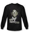 Three Stooges Shirt Shemp Happens Black Long Sleeve Tee T-Shirt