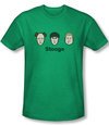 Three Stooges Shirt Stooges Adult Heather Kelly Green Tee T-Shirt