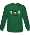 Three Stooges Shirt Stooges Kelly Green Long Sleeve Tee T-Shirt