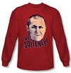 Three Stooges Shirt Why Soitenly Funny Adult Red Long Sleeve T-Shirt