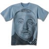 Three Stooges T-shirt Curly Big Face Adult Funny Blue Tee Shirt