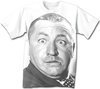 Three Stooges T-shirt Curly Big Face Adult Funny White Tee Shirt