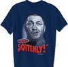 Three Stooges T-shirt Curly Why Soitenly Adult Funny Navy Tee Shirt