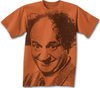 Three Stooges T-shirt Larry Big Face Adult Funny Orange Tee Shirt