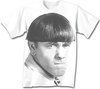 Three Stooges T-shirt Moe Big Face Adult Funny White Tee Shirt