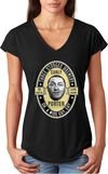 Three Stooges Tee Curly Porter Ladies Tri Blend V-neck