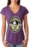 Three Stooges Tee Larry IPA Ladies Tri Blend V-neck