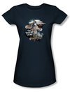 Twilight Zone Juniors T-Shirt - Science And Superstition Navy Blue