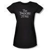 Twilight Zone Shirt Juniors Logo Black T-Shirt