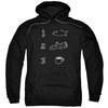 Twin Peaks Hoodie Coffee Log Fish Black Sweatshirt Hoody