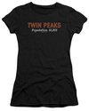 Twin Peaks Juniors Shirt Population 2 Black T-Shirt