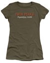 Twin Peaks Juniors Shirt Population Military Green T-Shirt