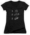 Twin Peaks Juniors V Neck Shirt Pie Log Donut Black T-Shirt