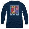 Twin Peaks Long Sleeve Shirt One Eyed Jacks Navy Blue Tee T-Shirt