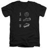 Twin Peaks Slim Fit V-Neck Shirt Pie Log Donut Black T-Shirt