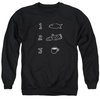 Twin Peaks Sweatshirt Coffee Log Fish Adult Black Sweat Shirt