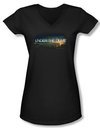 Under The Dome Shirt Juniors V Neck Dome Key Art Black Tee Shirt