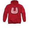 Underdog Hoodie Sweatshirt U Crest Red Adult Hoody Sweat Shirt