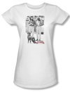 Up In Smoke Shirt Juniors Square White Tee T-Shirt