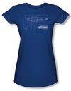 Warehouse 13 Shirt Juniors Tesla Gun Royal Blue Tee T-Shirt