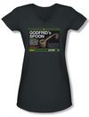 Warehouse 13 Shirt Juniors V Neck Godfrid Spoon Charcoal Tee Shirt