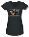 Warehouse 13 Shirt Juniors V Neck Rheticus Compass Charcoal Tee Shirt