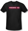 Warehouse 13 Shirt Slim Fit V Neck Logo Black Tee Shirt