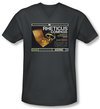 Warehouse 13 Shirt Slim Fit V Neck Rheticus Compass Charcoal Tee Shirt