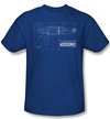 Warehouse 13 Shirt Tesla Gun Adult Royal Blue Tee T-Shirt