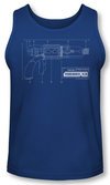 Warehouse 13 Tank Top Tesla Gun Royal Blue Tanktop