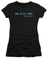 WarGames  Juniors Shirt Shall We Play A Game? Black T-Shirt