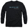 WarGames  Long Sleeve Shirt Shall We Play A Game? Black Tee T-Shirt