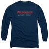 WarGames  Long Sleeve Shirt Winner None Navy Blue Tee T-Shirt