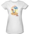 Woody Woodpecker Junior Shirt Summertime White Tee T-Shirt