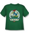 Woody Woodpecker Kids Shirt Classic Golf Kelly Green Tee T-Shirt